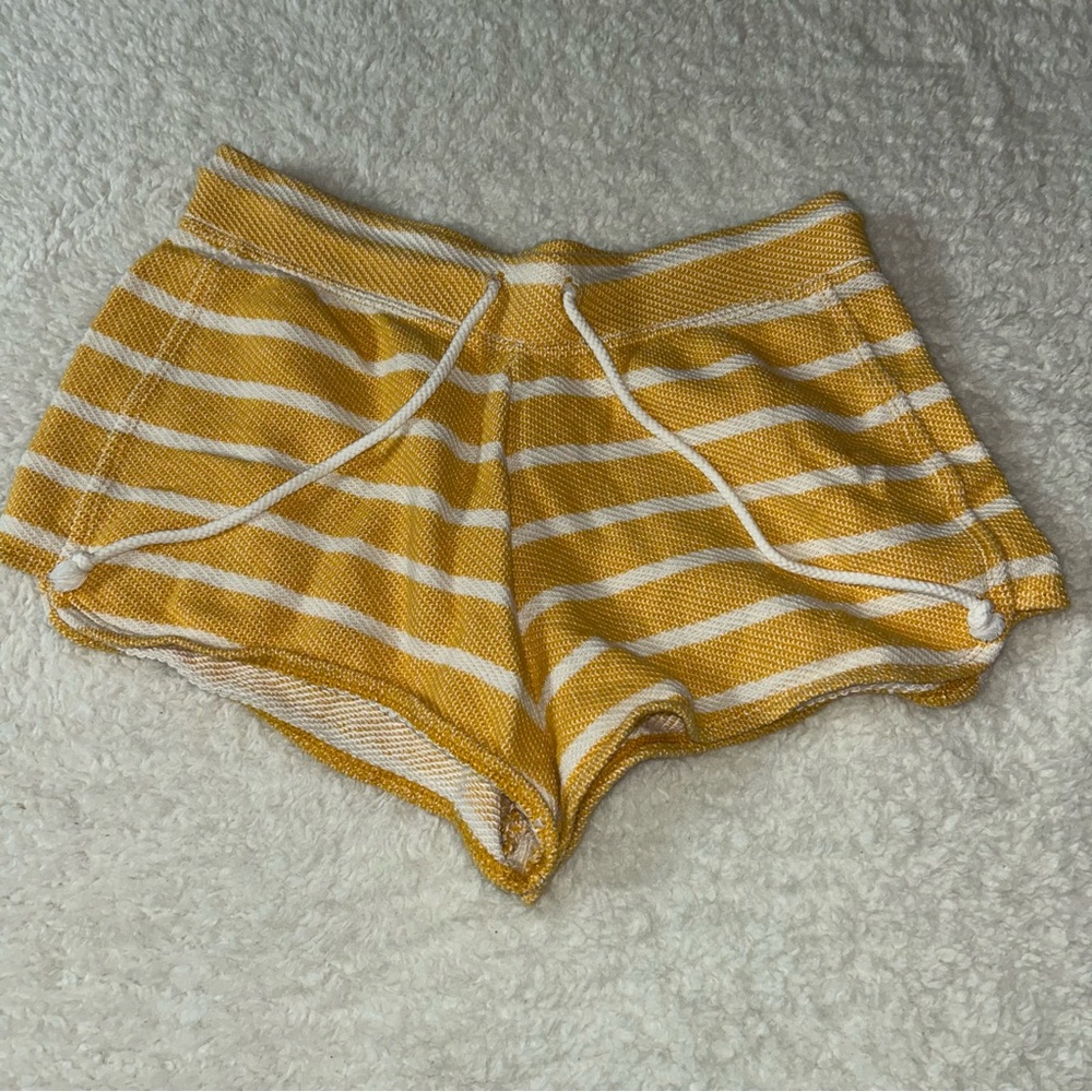 Old Navy Yellow and White Striped Shorts